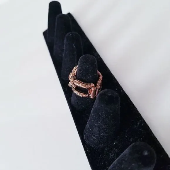 5/$25 Vintage bronze boho stretch ring - Picture 2 of 4